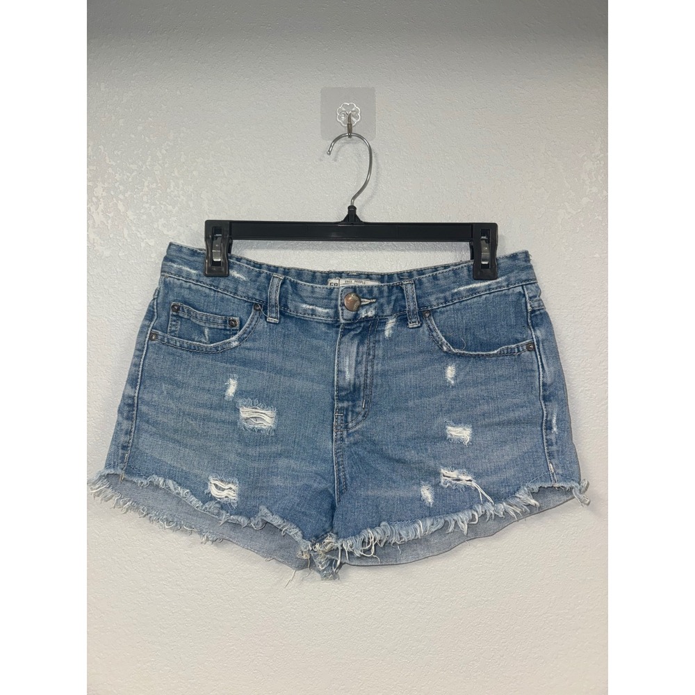 Free People Distressed Denim Cutoff Shorts Blue Size‎ 28 Frayed Hem